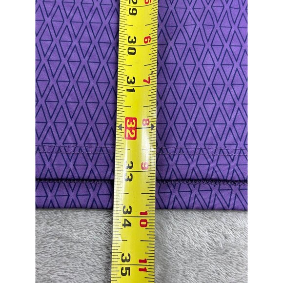 Greyson Polo Shirt Mens XXL Purple Geometric Performance Golf Top - Picture 4 of 6